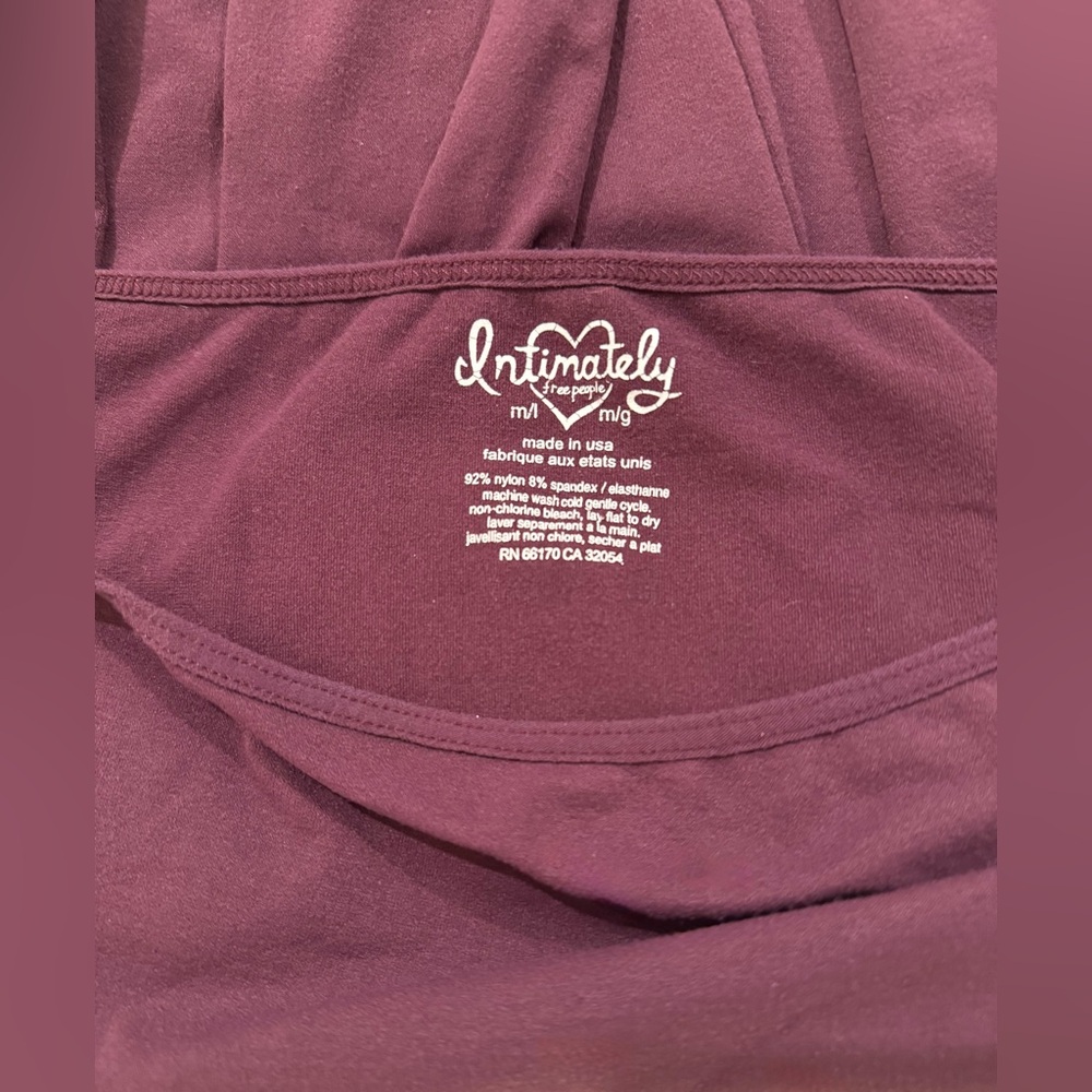 Free People’s Intimately Burgundy/Cabernet Top - Picture 2 of 3